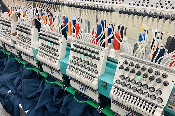 Concepts & Associates Embroidery Machine, In-house embroidery